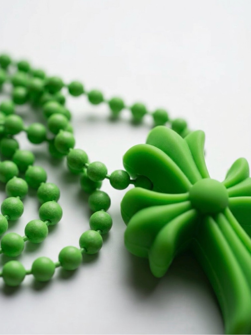 Chrome Hearts Green Cross Pendant Necklace